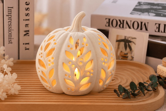 Botanical Pumpkin Lantern STL – Fall, Halloween & Thanksgiving Tealight Holder - Image 4