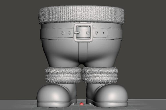 Santa Boot Planter Christmas 3D STL - Festive Holiday Succulent Planter Model - Image 3