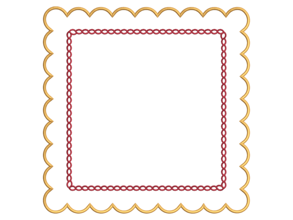 Scalloped Braided Square Placemat CERCEV