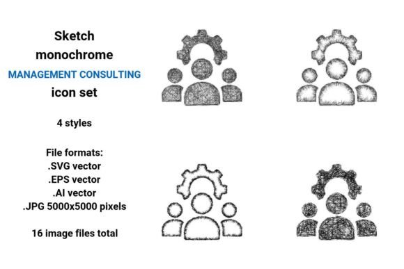Sketch Management Consulting Icon Set