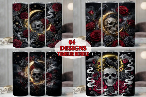 Skull Moon Raven Tumbler Bundle