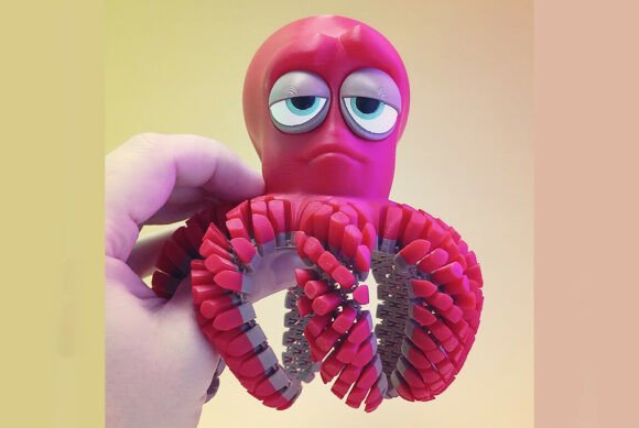 Sleepy Flexi Octopus - Articulated Print-in-Place 3D Printer Toy - Image 4
