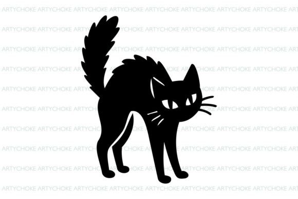 Spooky Black Cat SVG