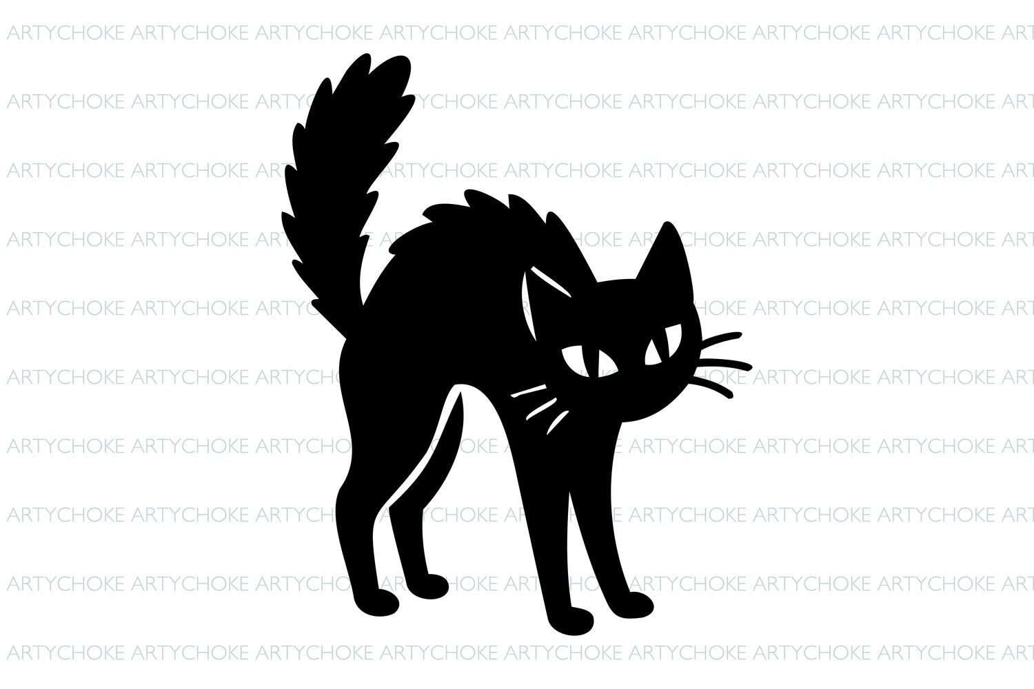 Spooky Black Cat SVG