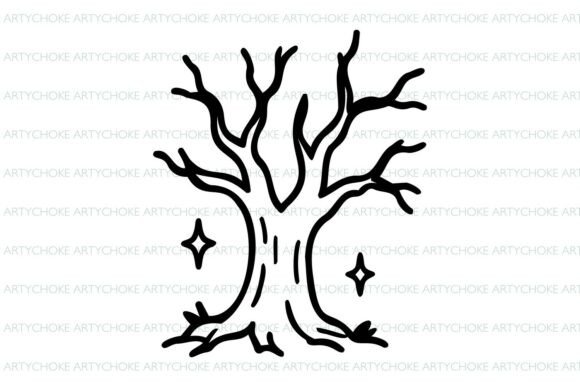 Spooky Halloween Tree SVG