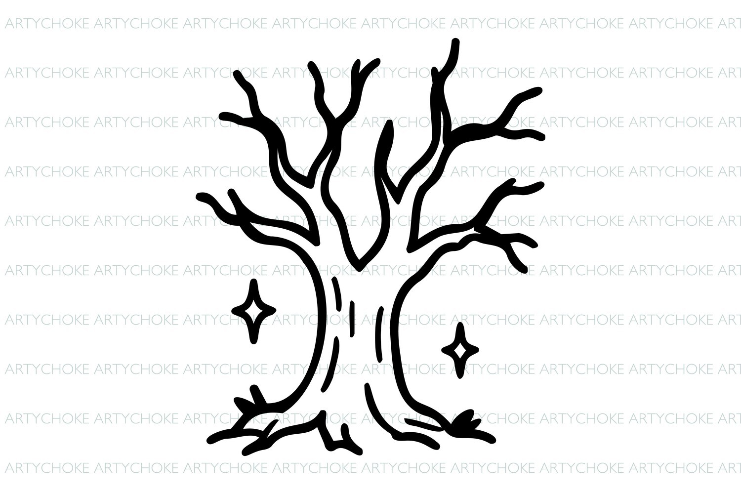 Spooky Halloween Tree SVG