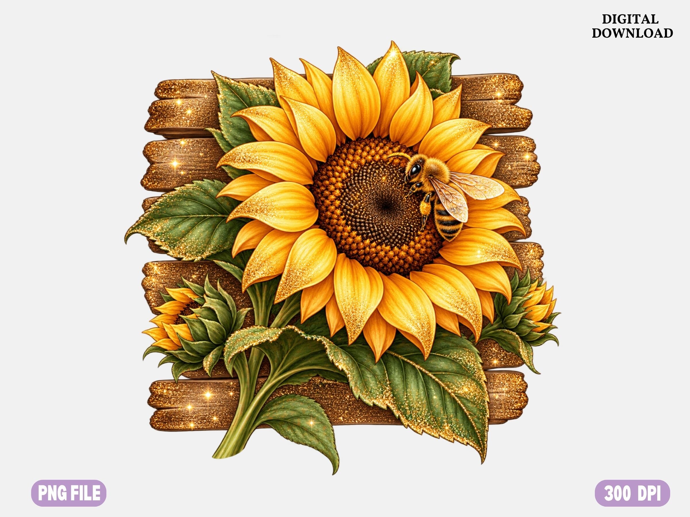 Sunflower PNG, Rustic Farmhouse Floral