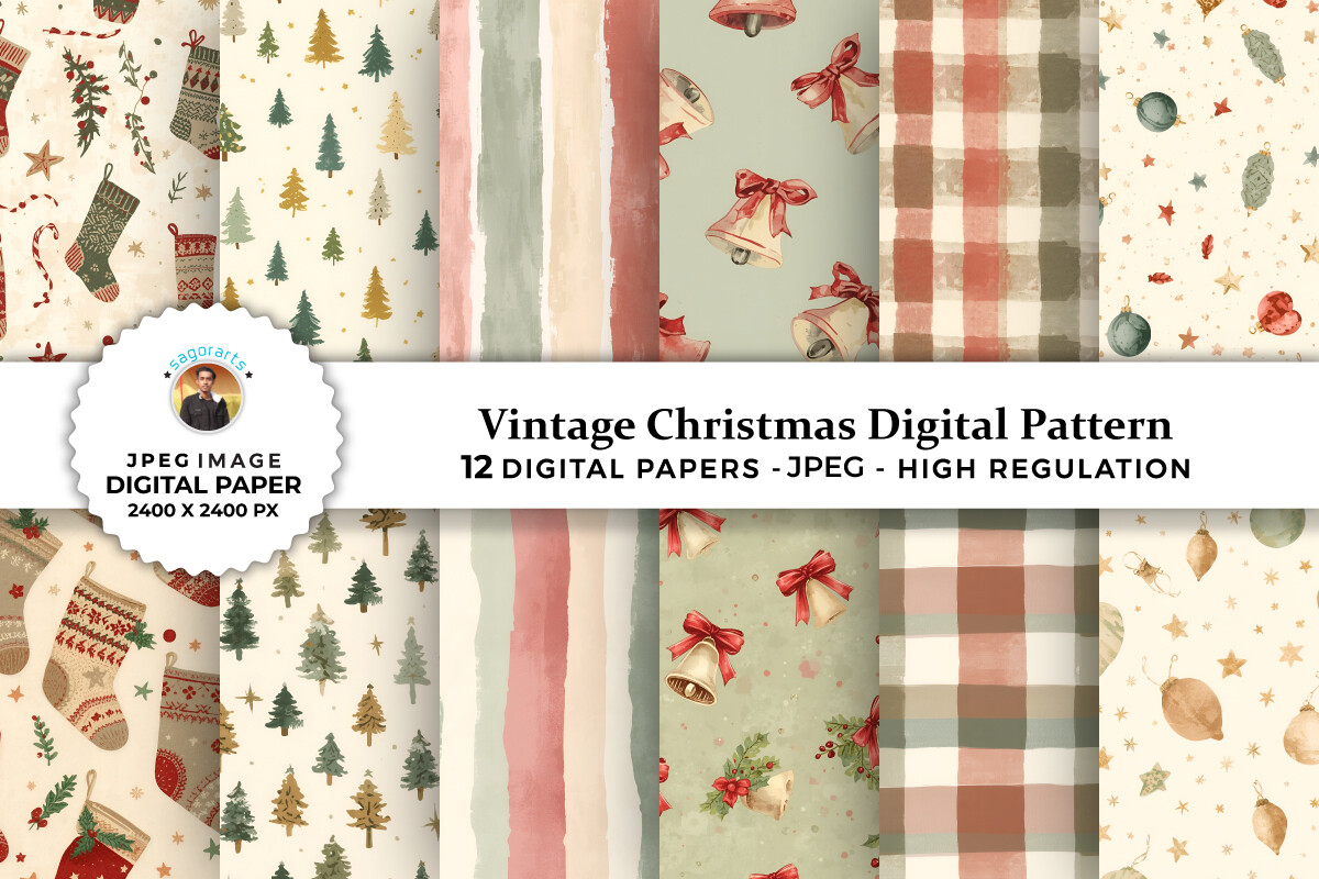 Vintage Christmas Digital Patterns