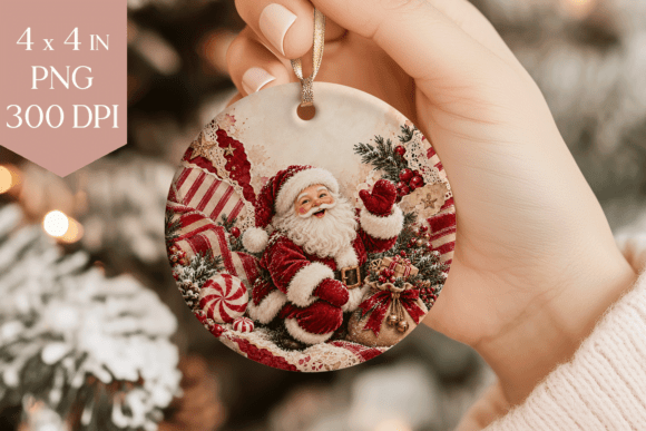 Vintage Santa Claus Christmas Ornament P
