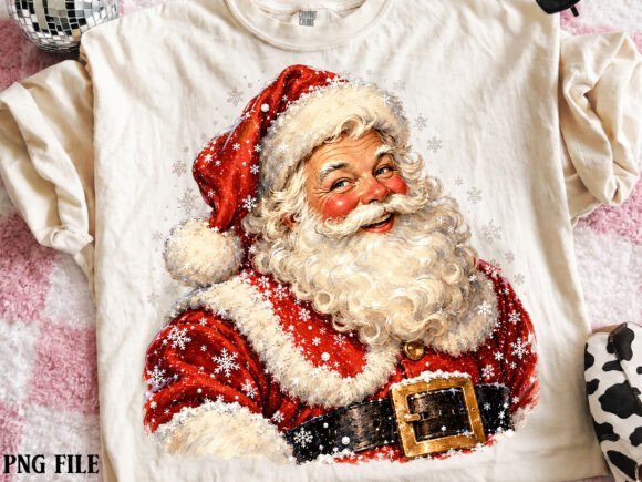 Vintage Santa Snowfall Sublimation