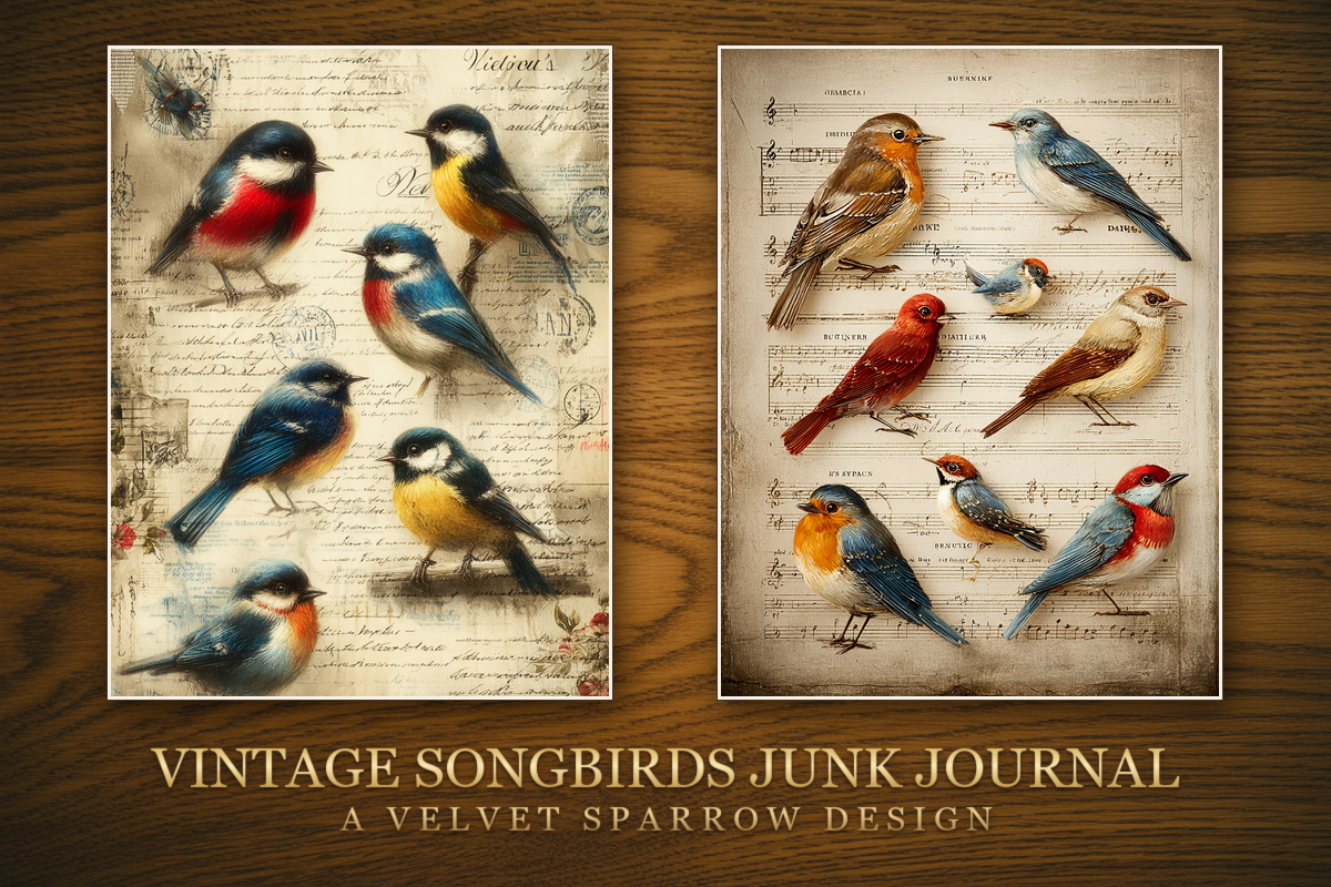 Vintage Songbirds Junk Journal