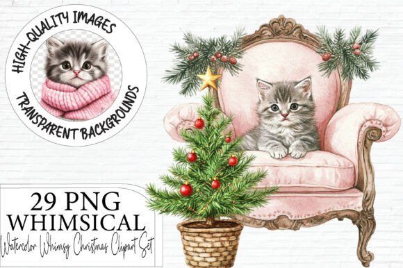 Whimsical Christmas Clipart PNG Bundle