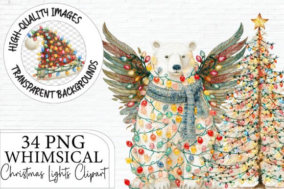 Whimsical Christmas Lights Clipart