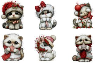 Problem Icon Remove Background Whimsical Christmas Cats Clipart Bundle Graphic by TshirtMaster ...