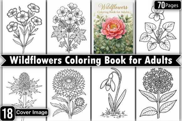 Wildflowers Coloring Pages for Adults