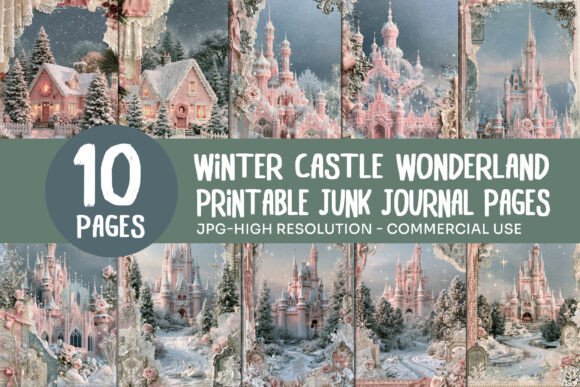 Winter Castle Junk Journal Pages