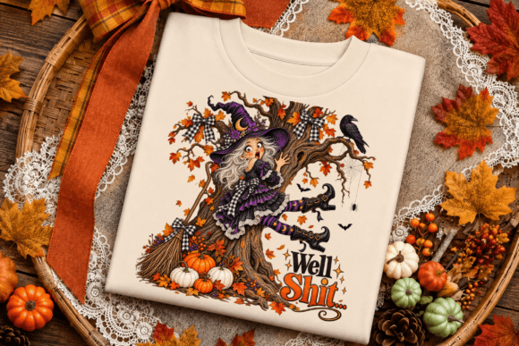 Witch Halloween Fall PNG Sublimation Shi