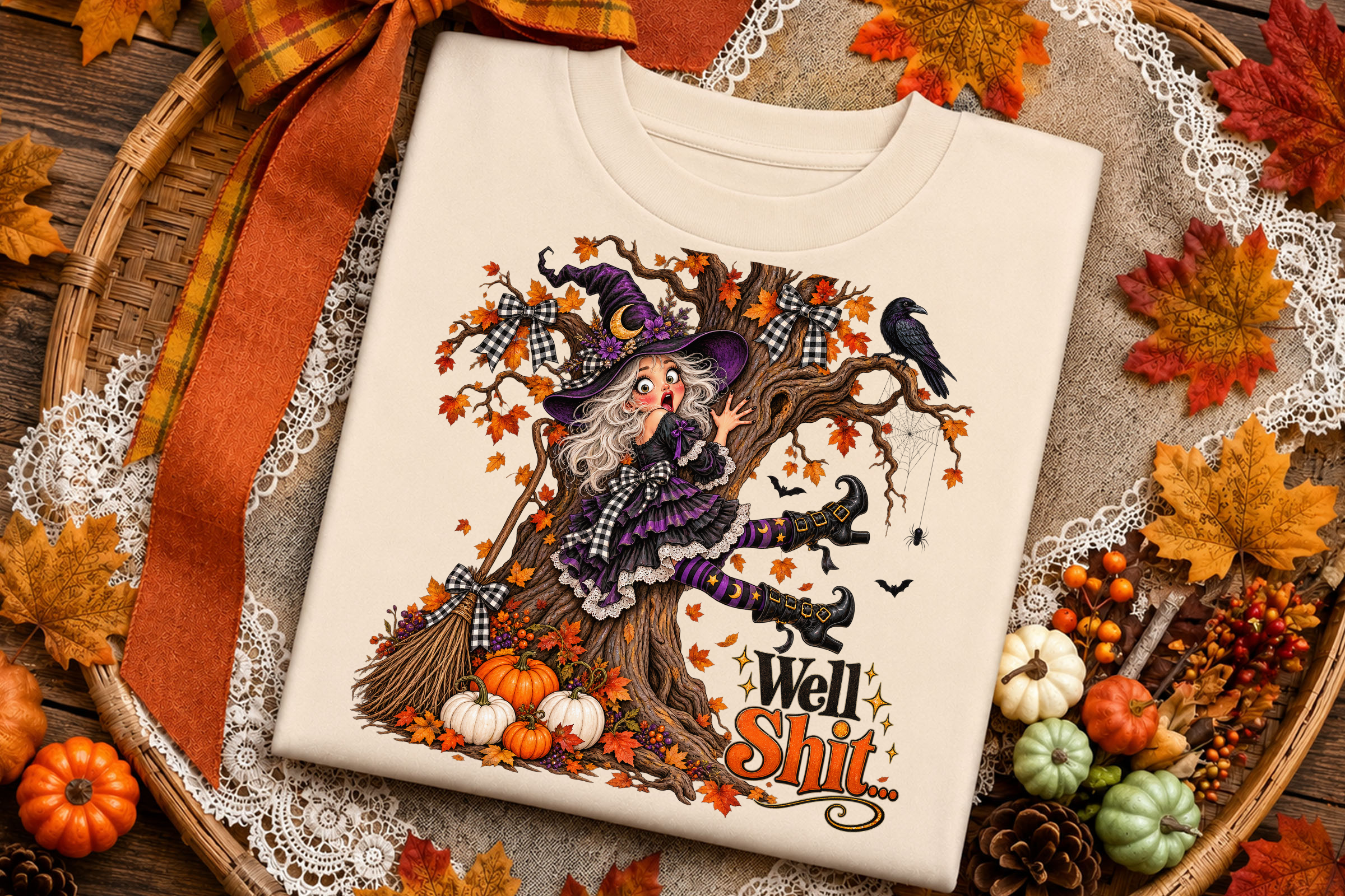 Witch Halloween Fall PNG Sublimation Shi