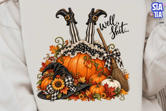 Witch Legs Pumpkin Fall PNG Sublimation