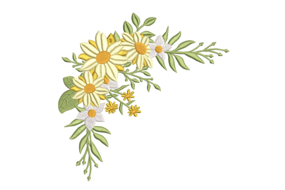 Yellow Daisy Floral Corner