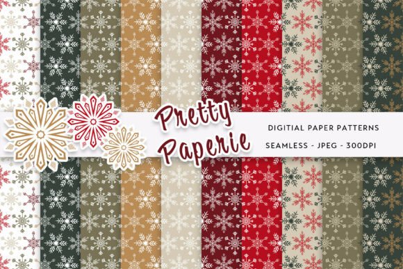 10 Christmas Digital Paper Backgrounds
