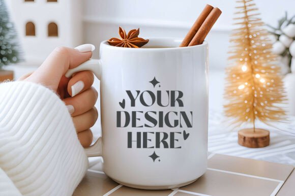 15oz Christmas Mug Mockup