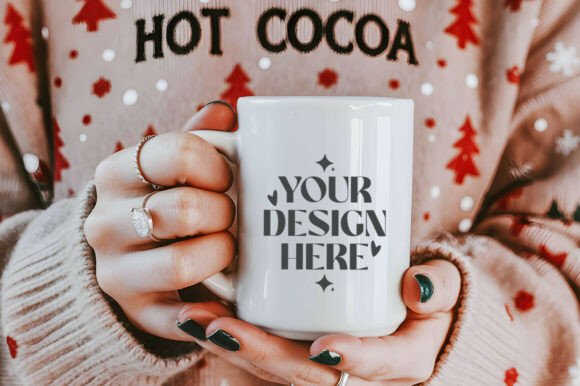 15oz Christmas Mug Mockup