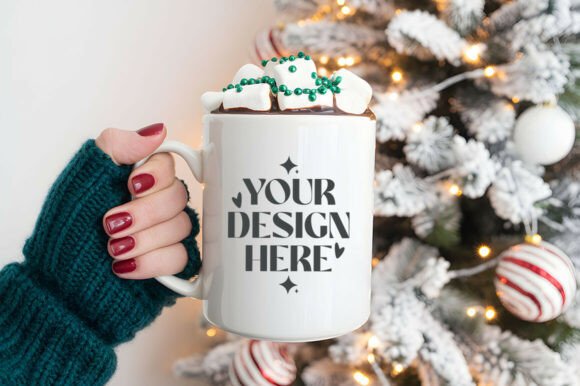 15oz Christmas Mug Mockup