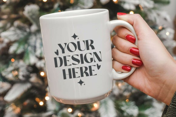 15oz Christmas Mug Mockup