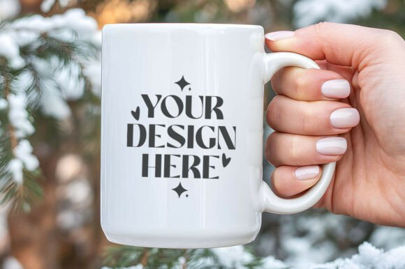15oz Christmas Mug Mockup