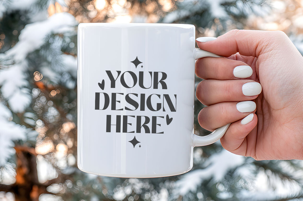 15oz Christmas Mug Mockup