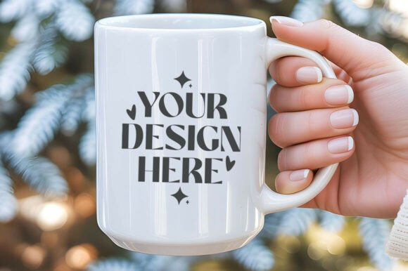 15oz Christmas Mug Mockup