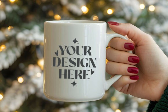 15oz Christmas Mug Mockup