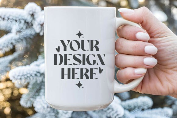 15oz Christmas Mug Mockup