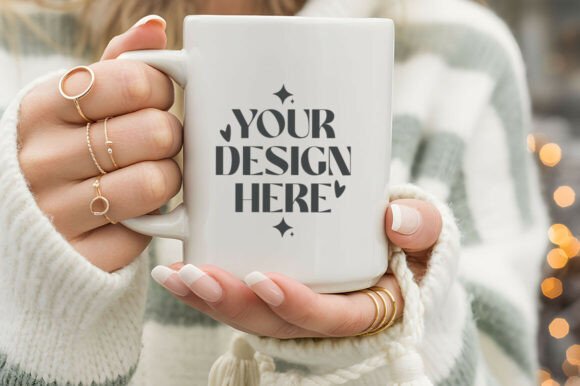15oz Christmas Mug Mockup