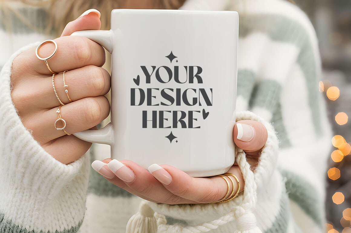 15oz Christmas Mug Mockup
