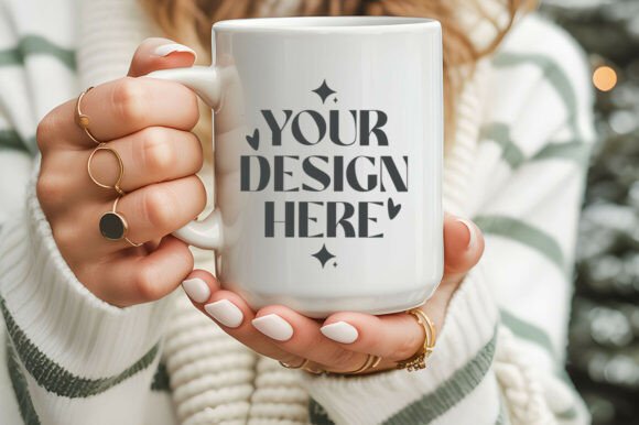 15oz Christmas Mug Mockup
