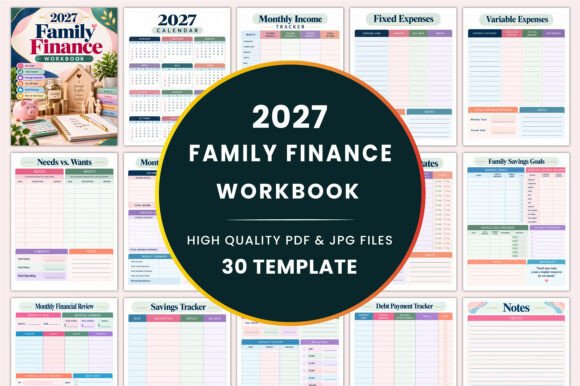 2027 Family Finance Workbook KDP