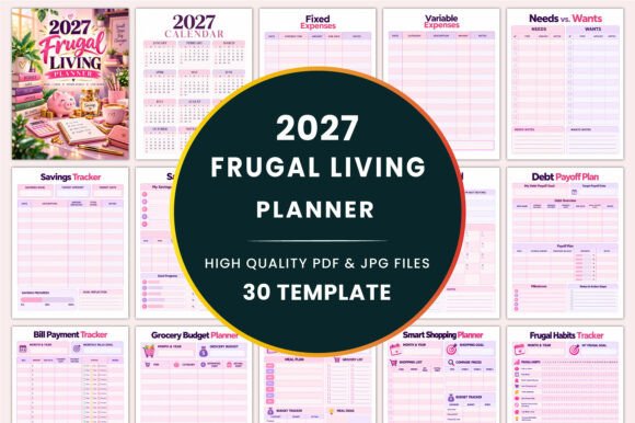 2027 Frugal Living Planner KDP Interiors