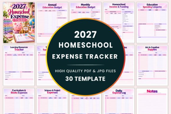 2027 Homeschool Expense Tracker KDP