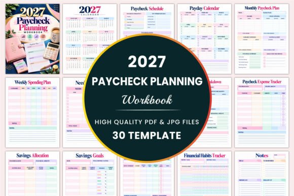 2027 Paycheck Planning Workbook KDP