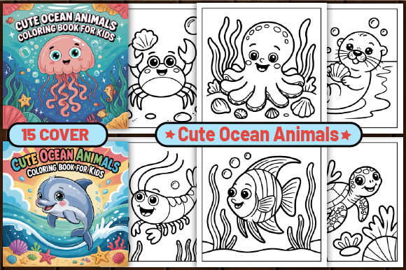 70 Cute Ocean Animals Coloring Pages