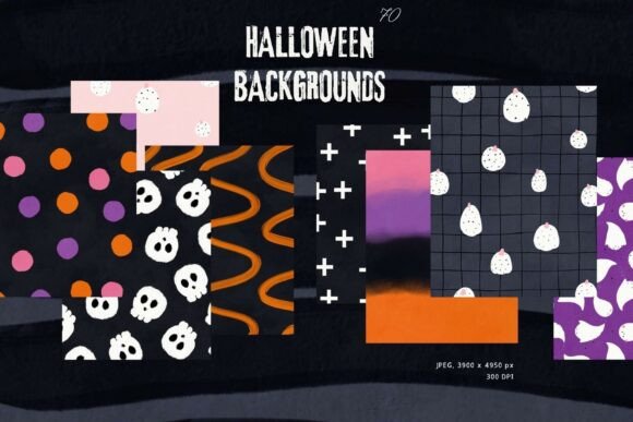 70 Hand-Drawn Halloween Backgrounds