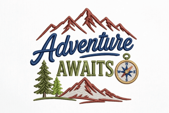 Adventure Awaits Embroidery Design