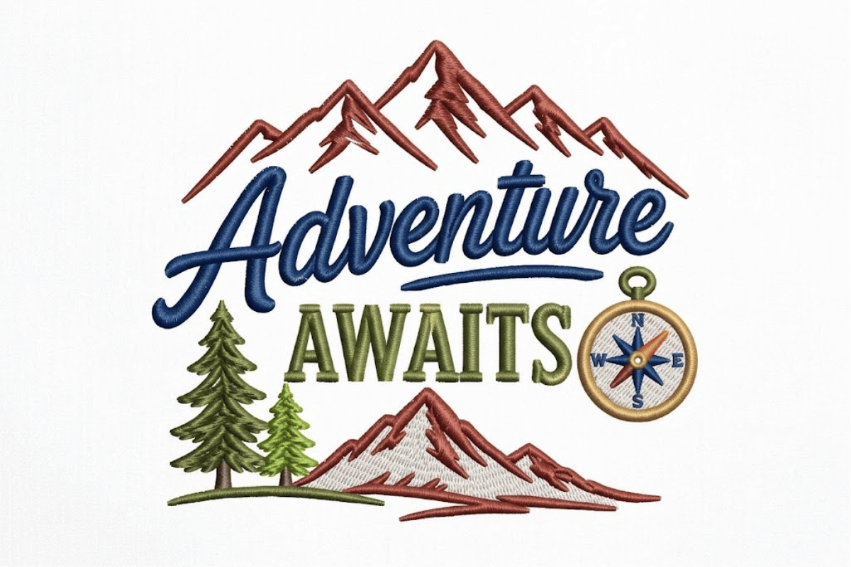 Adventure Awaits Embroidery Design