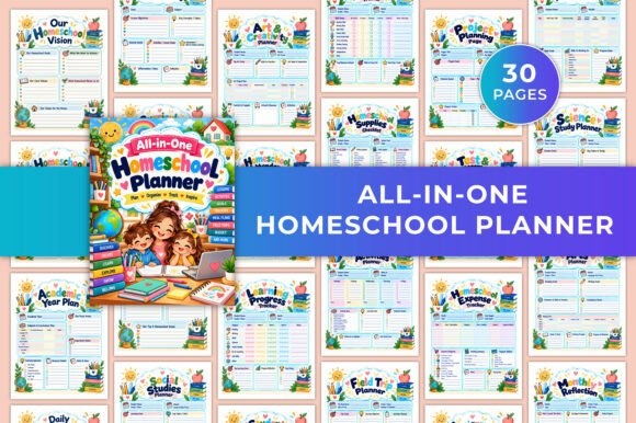 All-in-One Homeschool Planner KDP