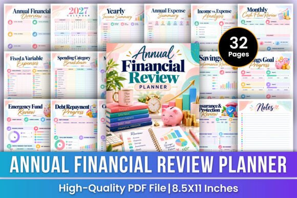 Annual Financial Review Planner | Income