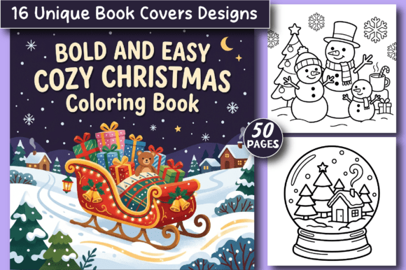 Bold & Easy Cozy Christmas Coloring Book
