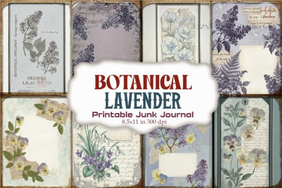 Botanical Lavender Purple Junk Journal