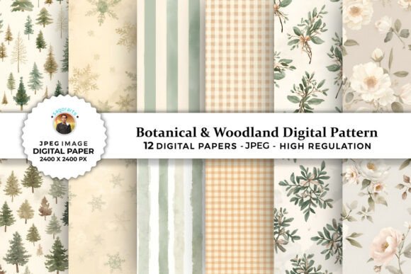 Botanical & Woodland Digital Patterns